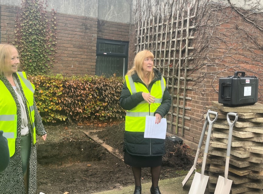 Margaret House at time capsule event